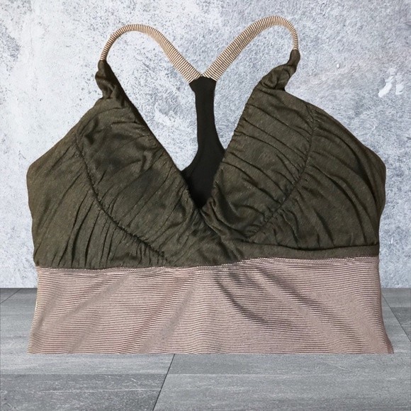 LULULEMOM Pure Balance Tank Top Gray T-Back Built In Bra Size 6 - Picture 2 of 8